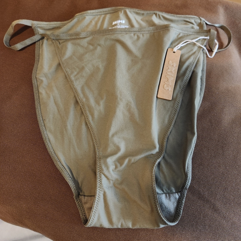 Skims Khaki Bikini Bottom 4x